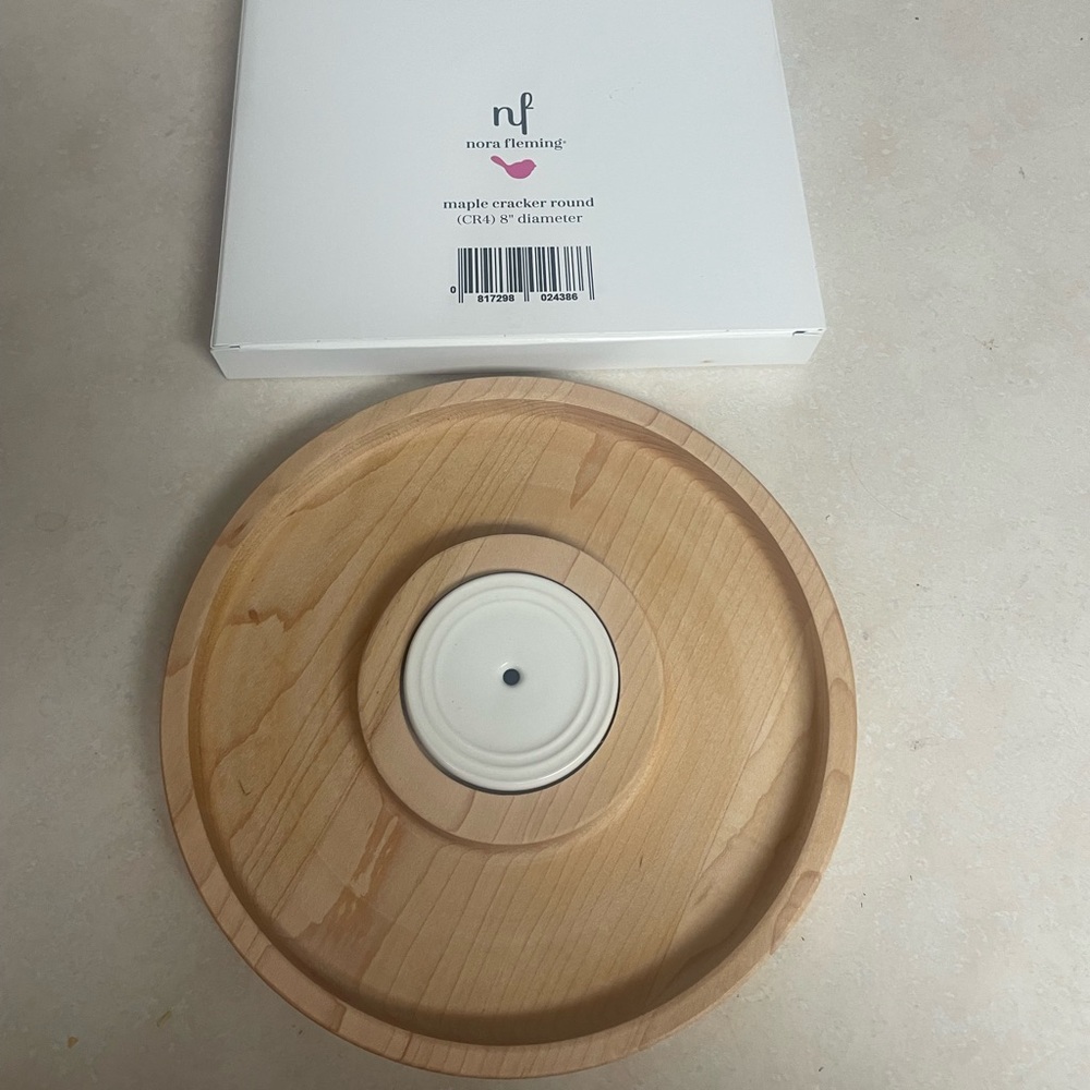 Nora Fleming Natural Wood Serving Round